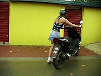 Free Sex Taking Her Scooter For A Service & Ends Up With Jizz On Her Face